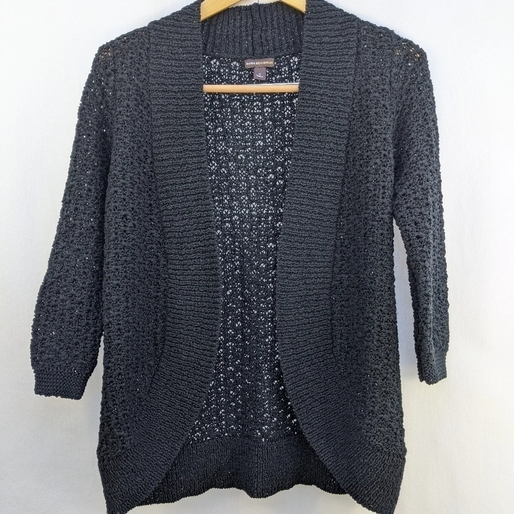 Dana Buchman Loose Knit Open-front Sweater Cardigan, Business Casual, Size Small